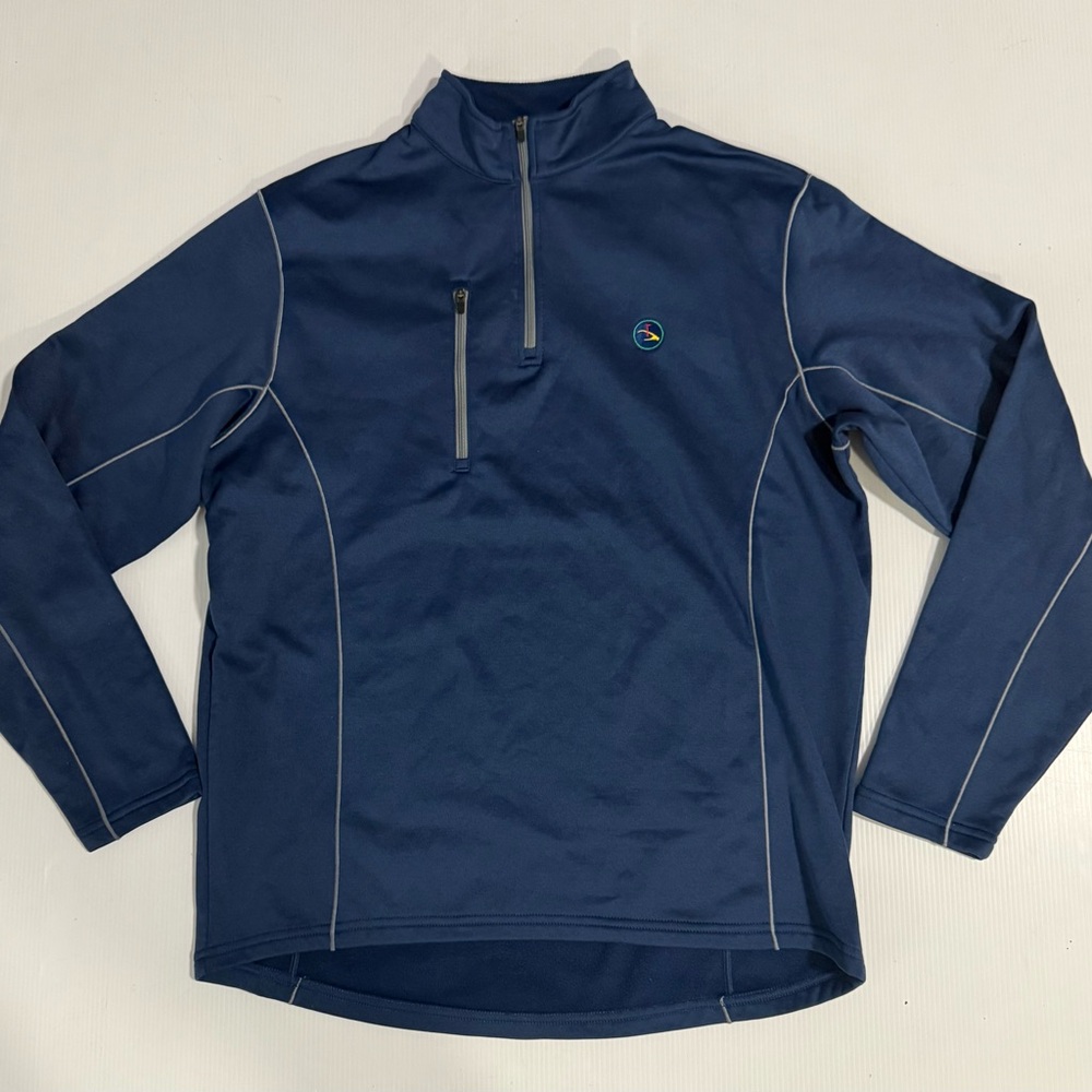 Peter Millar Perth Performance 1/4 Zip Pullover Mens Size M Blue  Stretch‎ Golf